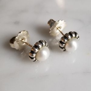 Lagos Pearl Sterling Silver Stud Earrings